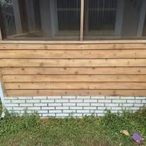 Deck Skirt & Brick after painting by AMG
