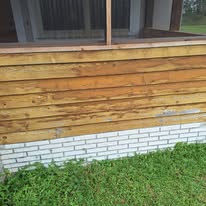 Deck Skirt & Brick before painting